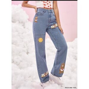 Care Bears X Shein‎ Jeans Sz M 27 Junior Tenderheart 1982 Straight High